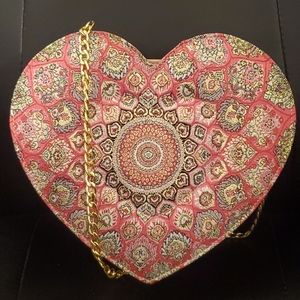 Hand Stitched, custom Heart Shaped Handbag
